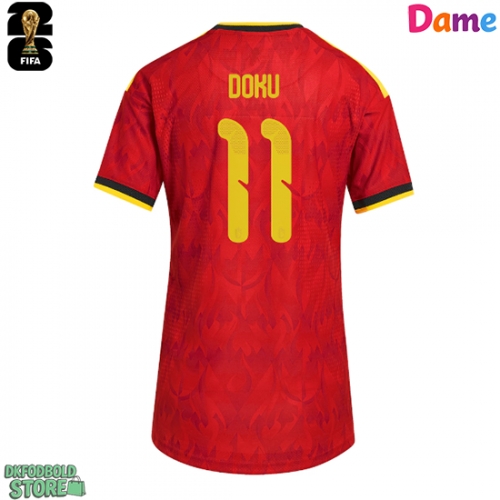 Belgien Jeremy Doku #11 Replika Hjemmebanetrøje Dame VM 2026 Kortærmet